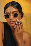 Buy_NAKHREWAALI_Silver Plated Beads Pretty Hot And Tempting Tip Rings - 4 Pcs _at_Aza_Fashions