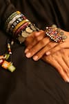 NAKHREWAALI_Multi Color Beads, Embroidery, Stones Ghyama Handcuff _Online_at_Aza_Fashions