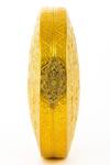 Shop_Tasna_Gold Embroidery, Stones, Pearls Hand-carved Kundan Meenakari Brass Metal Clutch _at_Aza_Fashions