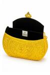 Buy_Tasna_Gold Embroidery Handcrafted Floral Engraved Brass Clutch _Online_at_Aza_Fashions
