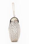 Tasna_Silver Handcrafted Engraved Brass Clutch _Online_at_Aza_Fashions