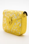 Buy_Tasna_Gold Brass Engraved Clutch _Online_at_Aza_Fashions