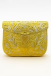 Shop_Tasna_Gold Brass Engraved Clutch _Online_at_Aza_Fashions