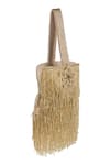 Shop_The Purple Sack_Gold Beads, Fringe Beaded Bag _Online_at_Aza_Fashions