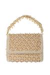 Buy_The Purple Sack_Beige Beads, Sequins Beaded Lattice Pattern Clutch  _Online_at_Aza_Fashions