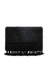 Shop_The Purple Sack_Black Beads, Fringe, Embroidery Beaded Hand Bag _at_Aza_Fashions