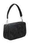 The Purple Sack_Black Beads, Embroidery Floral Beaded Hand Bag _Online_at_Aza_Fashions