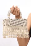 Buy_The Purple Sack_Beige Beads, Pearls, Tassels, Embroidery Beaded Fringe Hand Bag _Online_at_Aza_Fashions