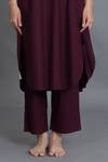 Buy Khat Maroon Poplin, Cotton Round Neck Polka Pleated Back Kurta And Pant Set Online at Aza Fashions Buy_Khat_Maroon Poplin, Cotton Round Neck Polka Pleated Back Kurta And Pant Set _Online_at_Aza_Fashions