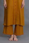 Buy_Khat_Mustard Cotton Round Neck Kurta And Pant Set 