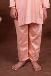 Buy_Toplove_Peach Cotton, Silk Embroidery, Pearls Kurta And Pajama Set _Online_at_Aza_Fashions