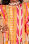 Shop_Toplove_Multi Color Satin Tassels Geometric Print Bib And Sharara Set _Online_at_Aza_Fashions