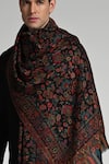 Buy_Taroob_Multi Color Taroob Fine Wool Floral Kaani Stole_Online_at_Aza_Fashions