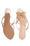 Shop_NR By Nidhi Rathi_Gold Rhinestones Embellished Bow Detail Kitten Heels _at_Aza_Fashions