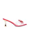 Buy_NR By Nidhi Rathi_Red Rhinestones, Crystals And Transparent Embellished Heels _Online_at_Aza_Fashions