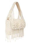 Buy NR By Nidhi Rathi White Beads, Pearls, Fringe And Embellished Floral Clutch Online at Aza Fashions Buy_NR By Nidhi Rathi_White Beads, Pearls, Fringe And Embellished Floral Clutch _Online_at_Aza_Fashions