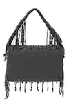 Shop NR By Nidhi Rathi Black Beads, Fringe Beaded Cascade Clutch Bag at Aza Fashions Shop_NR By Nidhi Rathi_Black Beads, Fringe Beaded Cascade Clutch Bag _at_Aza_Fashions