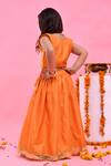 Shop_Bannhi By Priyanka Rathore_Orange Dupion, Organza Sequins, Gota Patti Lehenga Set With Dupatta _at_Aza_Fashions