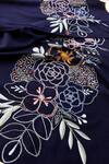 Buy_Mauli Cashmere_Navy Floral Bouquet Embroidered Merino Stole _Online_at_Aza_Fashions