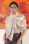 Buy_Mauli Cashmere_Beige Blush Petal Floral Embroidered Stole _at_Aza_Fashions