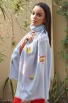 Buy_Mauli Cashmere_Sky Blue Fly Into The Hot Air Balloon Embroidered Stole _at_Aza_Fashions