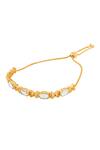 Isharya_Gold Plated Mirrors 18kt Marfim Bolo Bracelet _Online_at_Aza_Fashions