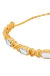 Buy_Isharya_Gold Plated Mirrors 18kt Marfim Bolo Bracelet _Online_at_Aza_Fashions