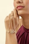 Buy_Isharya_Gold Plated 18kt Evangelica Hand Harness _at_Aza_Fashions