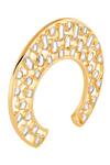 Isharya_Gold Plated Mirrors, Crystals 18kt Alvorada Statement Cuff _Online_at_Aza_Fashions