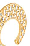 Shop_Isharya_Gold Plated Mirrors, Crystals 18kt Alvorada Statement Cuff _Online_at_Aza_Fashions