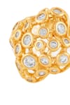 Buy_Isharya_Gold Plated Crystals 18kt Fino Statement Stud Earrings _Online_at_Aza_Fashions