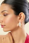 Buy_Isharya_Gold Plated Mirrors 18kt Mosaico Hoop Earrings _at_Aza_Fashions