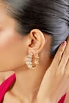 Buy_Isharya_Gold Plated Mirrors 18kt Mosaico Hoop Earrings _Online_at_Aza_Fashions