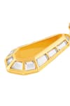 Buy_Isharya_Gold Plated Mirrors 18kt Arco Statement Drop Earrings _Online_at_Aza_Fashions