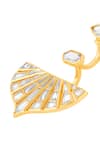Buy_Isharya_Gold Plated Mirrors 18kt Renda Statement Dangler Earrings _Online_at_Aza_Fashions