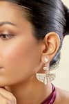 Buy_Isharya_Gold Plated Mirrors 18kt Renda Statement Dangler Earrings _at_Aza_Fashions