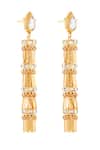 Buy_Isharya_Gold Plated Mirrors 18kt Ceu Statement Dangler Earrings _Online_at_Aza_Fashions