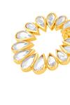 Isharya_Gold Plated Mirrors 18kt Aurora Stud Earrings _Online_at_Aza_Fashions