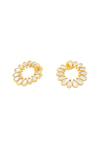 Buy_Isharya_Gold Plated Mirrors 18kt Aurora Stud Earrings _Online_at_Aza_Fashions
