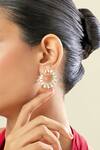 Buy_Isharya_Gold Plated Mirrors 18kt Aurora Stud Earrings _at_Aza_Fashions