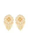Shop_Isharya_Gold Plated 18kt Mudejar Statement Earrings _at_Aza_Fashions
