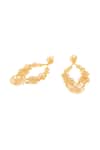 Isharya_Gold Plated 18kt Miradouro Statement Drop Earrings _Online_at_Aza_Fashions
