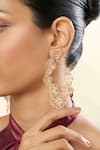 Shop_Isharya_Gold Plated 18kt Miradouro Statement Drop Earrings _Online_at_Aza_Fashions