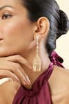 Buy_Isharya_Gold Plated Mirrors 18kt Calcada Statement Jhumkas _at_Aza_Fashions