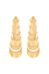 Shop_Isharya_Gold Plated 18kt Atlantico Dangler Earrings _at_Aza_Fashions