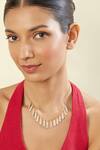Buy_Isharya_Gold Plated 18kt Ecos Mirror Necklace _at_Aza_Fashions