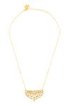 Shop_Isharya_Gold Plated 18kt Porta Pendant Necklace _at_Aza_Fashions