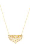 Isharya_Gold Plated 18kt Porta Pendant Necklace _Online_at_Aza_Fashions