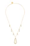 Shop_Isharya_Gold Plated 18kt Jardim Mirror Necklace _at_Aza_Fashions