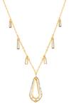 Isharya_Gold Plated 18kt Jardim Mirror Necklace _Online_at_Aza_Fashions
